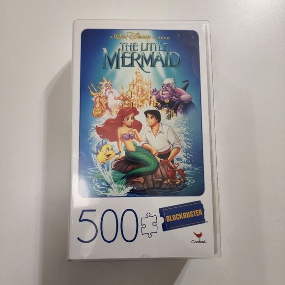 Blockbuster VHS Style Disney The Little Mermaid Ariel Nostalgia Puzzle BRAND NEW - Picture 4 of 8